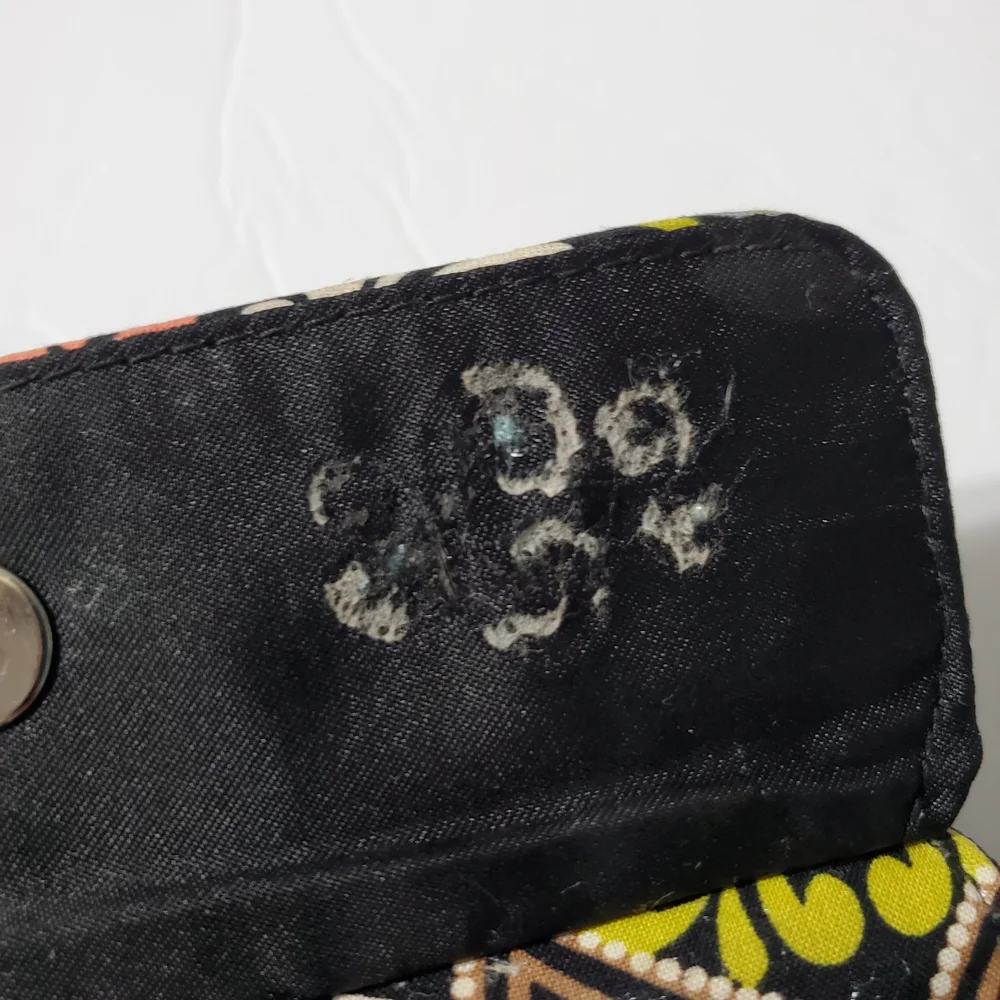 Vera Bradley Black Multi Quilted Wristlet Wallet with Floral Paisley Print - Picture 6 of 16
